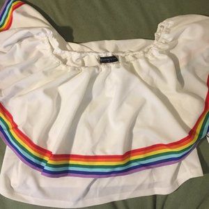 Rainbow Trimed Blouse